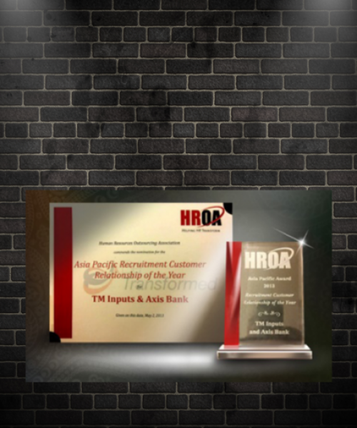 TMI Group and BSLI win the HROA Award for Partnership in Recruiting Excellence 2017